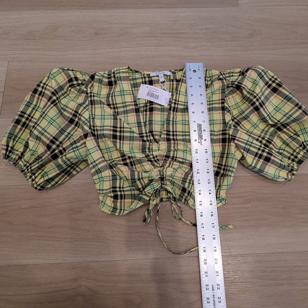 Derek Lam 10 - Crosby Yellow Cropped Top - Size 8 - Picture 5 of 5